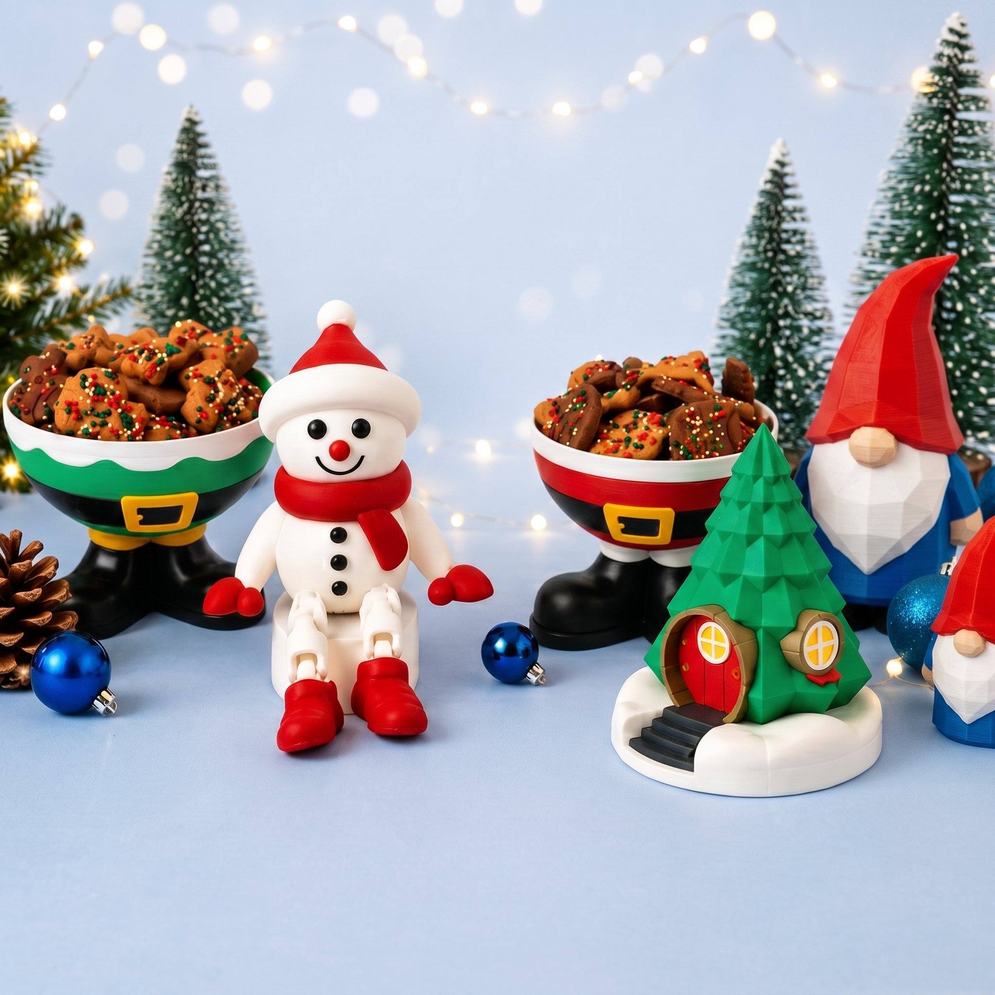 3D printed Christmas models and decorations